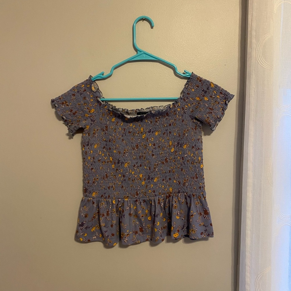 American eagle smocked off the shoulder top